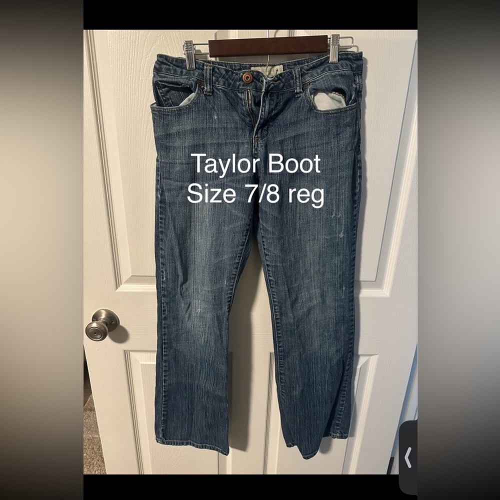 Maurice’s Lot Jeans Taylor Ashlyn Jenna styles bootcut pre-worn size 7/8 regular